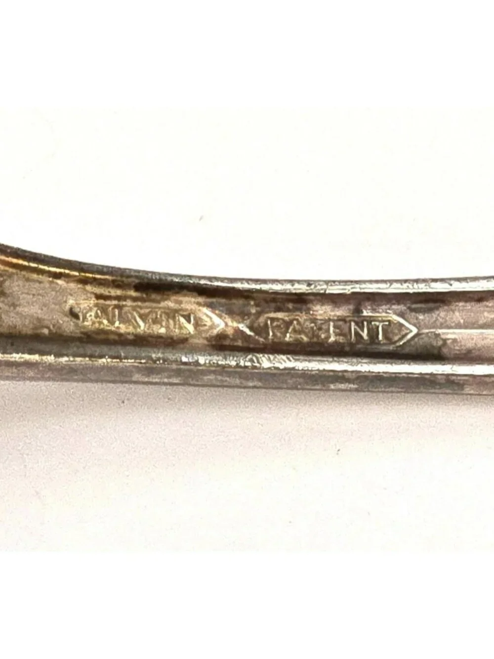 Antique Alvin Silverplate Teaspoon Floral Monogrammed B Patented CM2276
